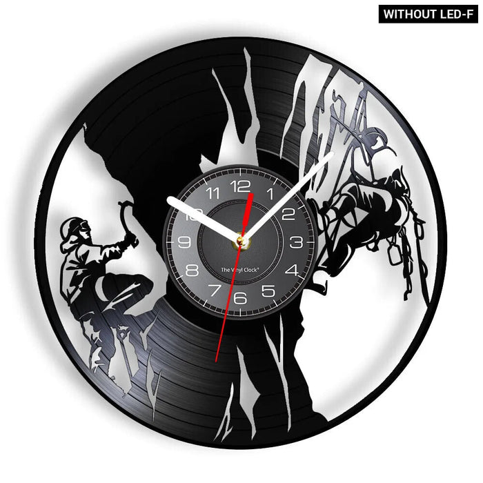 Extreme Rock Climbing Vinyl Record Clock