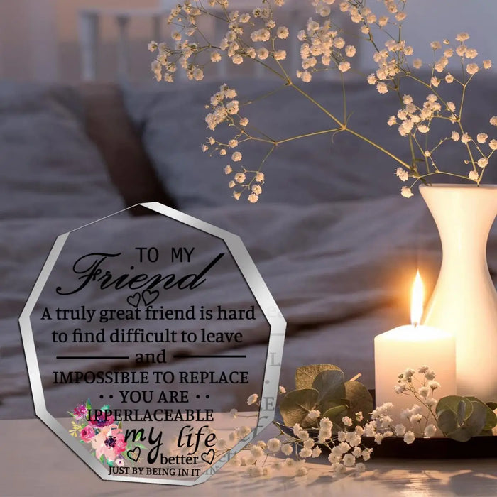 True Friendship Gift For Women Acrylic Desktop Decor