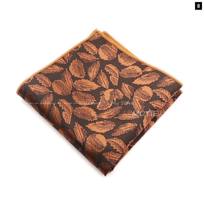 Mens Plant Pattern Handkerchiefs For Weddings And Daily Wear