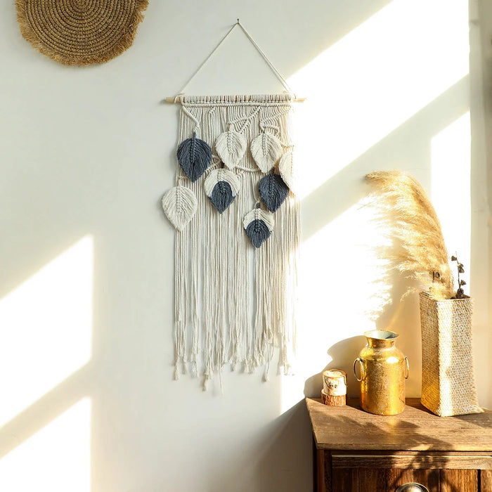 Boho Macrame Leaf Tapestry For Nordic Home Decor