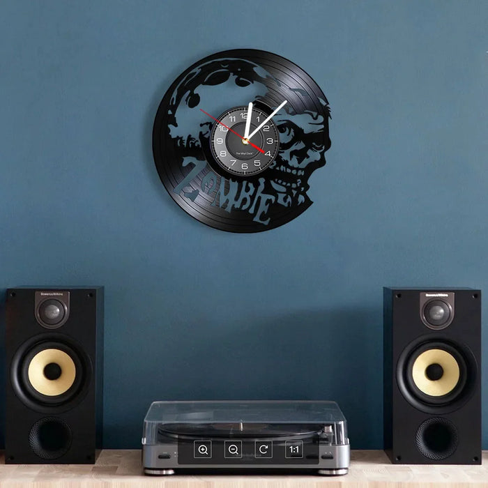 Zombie Vinyl Record Wall Clock