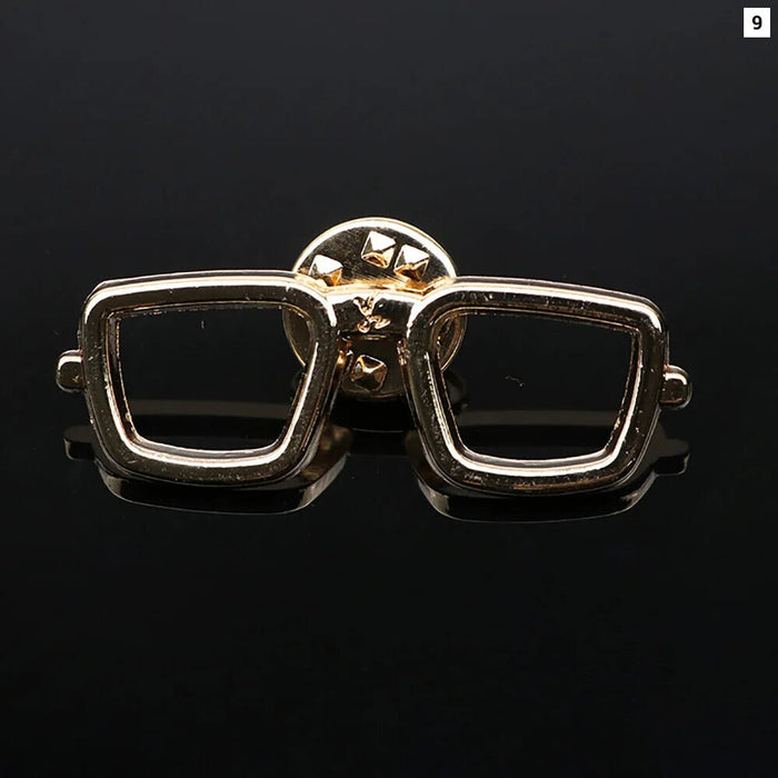 Alloy Glasses Brooch Enamel Pin For Men And Women