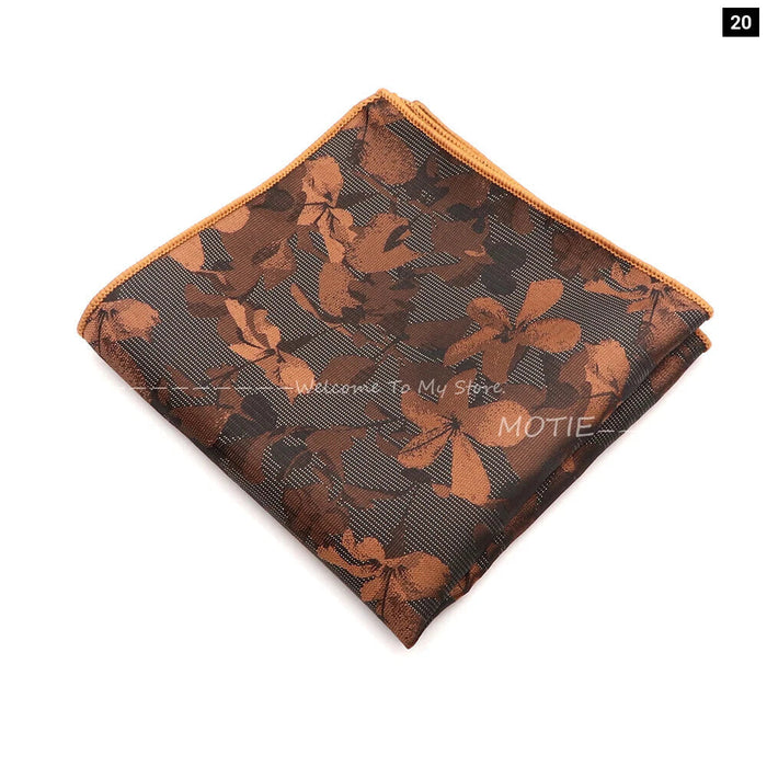 Mens Plant Pattern Handkerchiefs For Weddings And Daily Wear