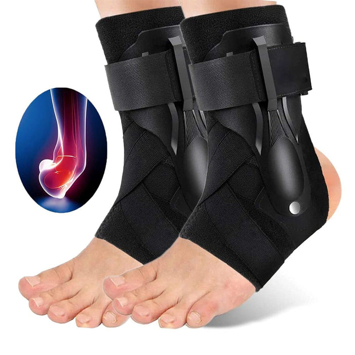 2 Pcs Adjustable Sports Ankle Compression Brace For Cycling Running Basketball