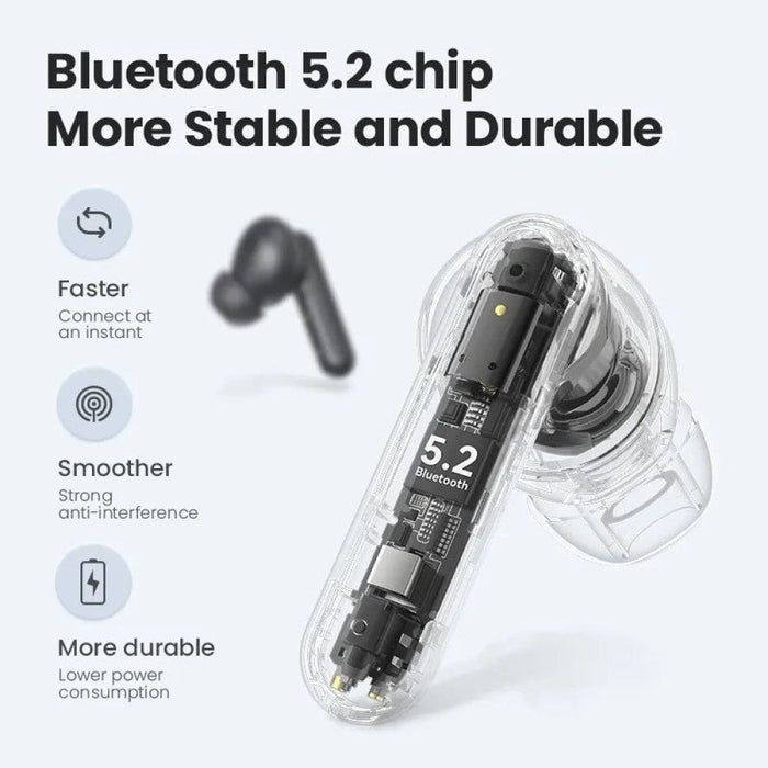 TWS Wireless V5.2 Bluetooth Smart Touch Control AAC Audio Headphones
