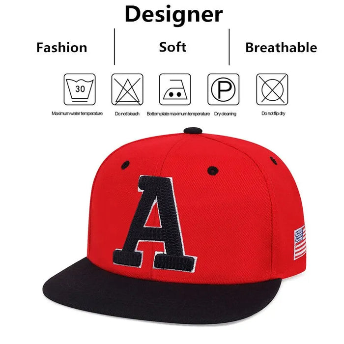 Adjustable Letter A Embroidered Baseball Cap / Hat