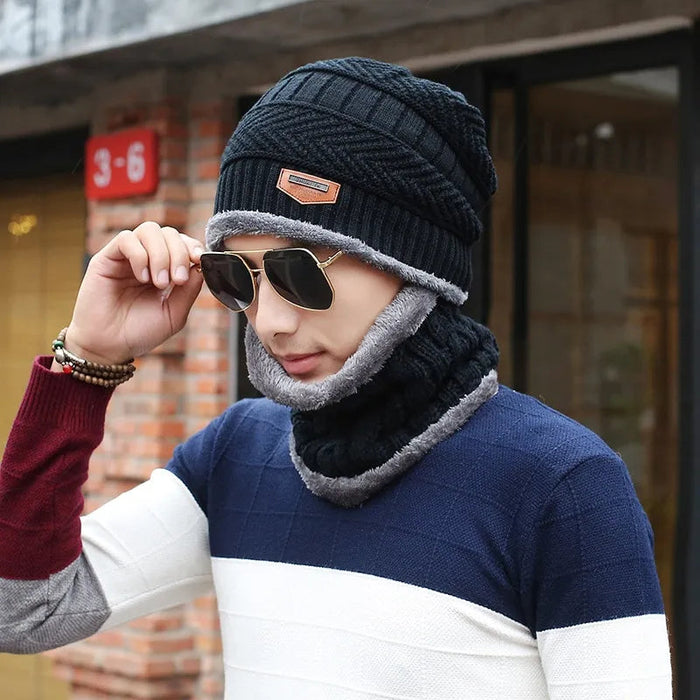 Winter Wool Scarf Caps Balaclava Mask For Men Women