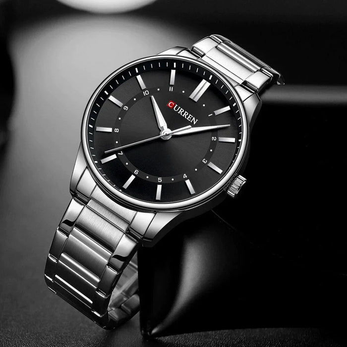 Casual Quartz Watches Men Brand Stainless Steel Band Business Quartz Wristwatches