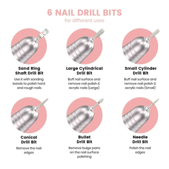 Rechargeable Nail Drill Set