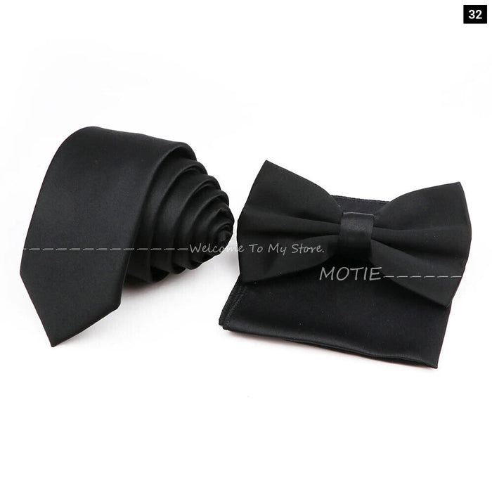 Colourful Bowtie Set Polyester For Mens Business And Wedding