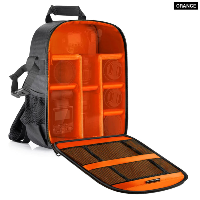 Waterproof Dslr Camera Backpack With Shockproof Partition Small Insert Case For Photographers