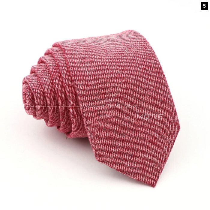 Pink Cotton Tie For Men Weddings And Daily Wear