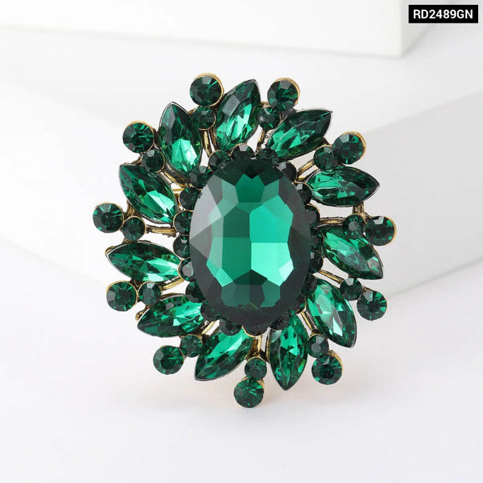 Luxury Women Brooch 10 Colour Crystal Pin For Party Clothing