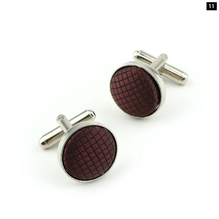 Plaid Cufflinks For Men