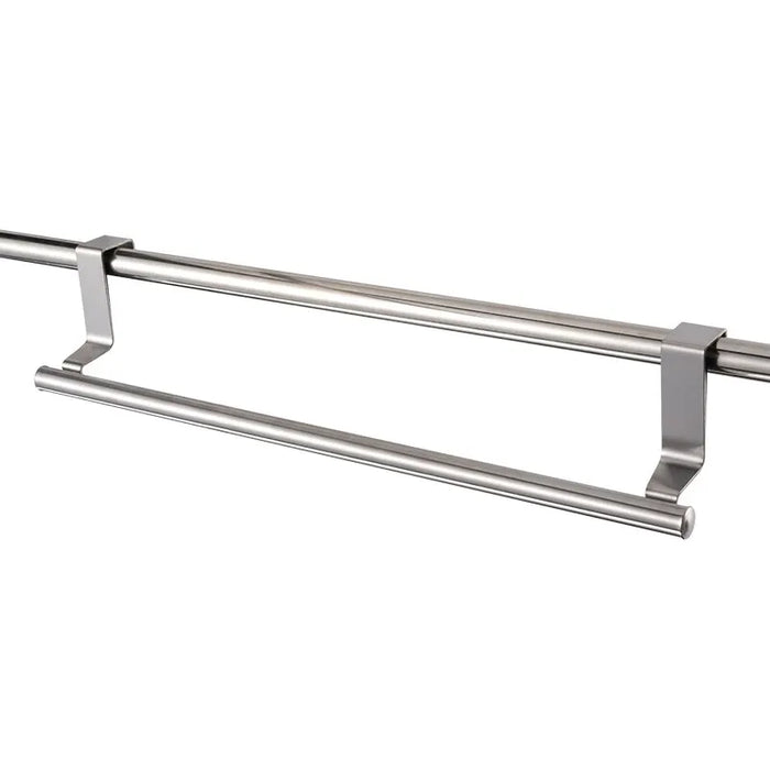 Stainless Steel Over Door Towel Rack Bathroom Kitchen Cabinet Holder