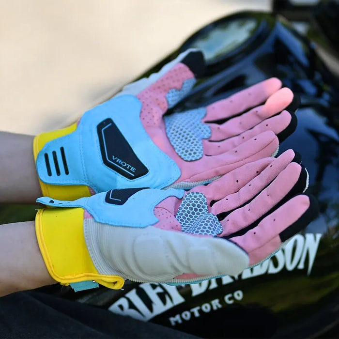 Macaron Touch Screen Motorcycle Gloves