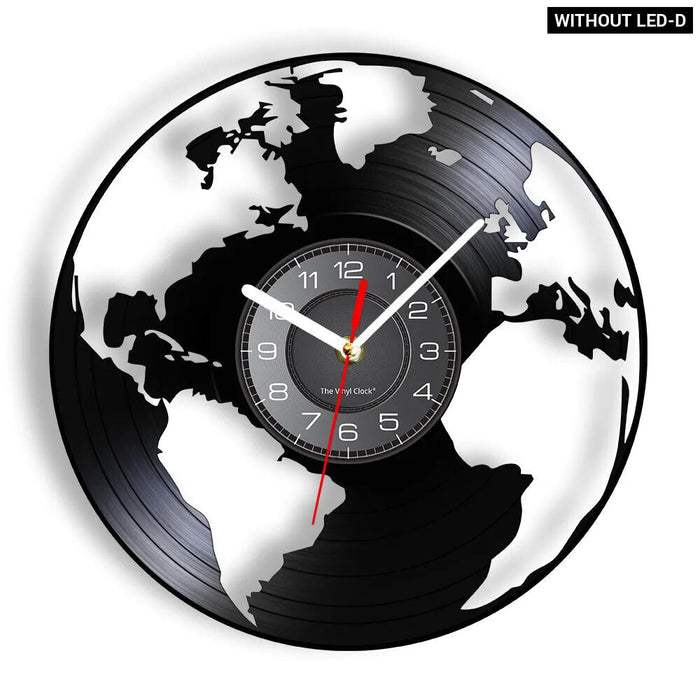 World Map Wall Clock