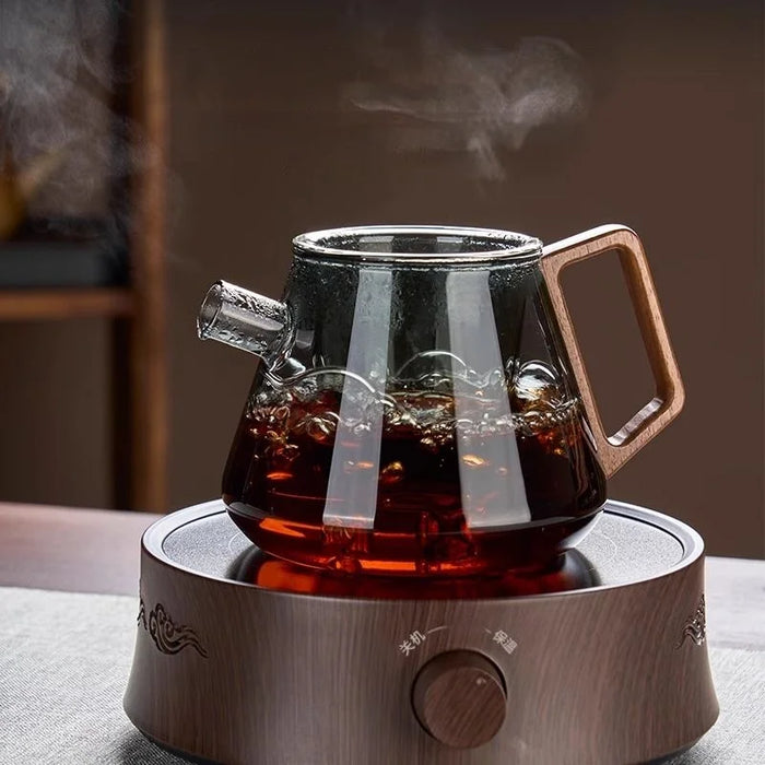 Clear Glass Teapot Set With Teacups And Kung Fu Accessories