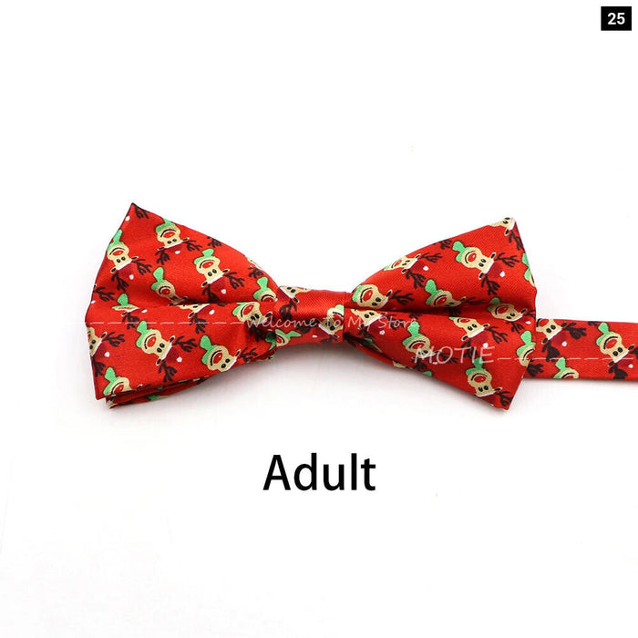 Christmas Bowtie Snowflake Pattern Polyester Parent-Child Wedding Party Accessories