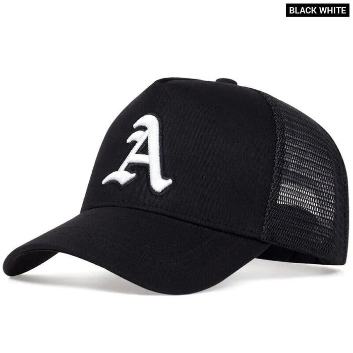 Adjustable Gothic Letter A Baseball Cap / Hat For Outdoor Sun Protection