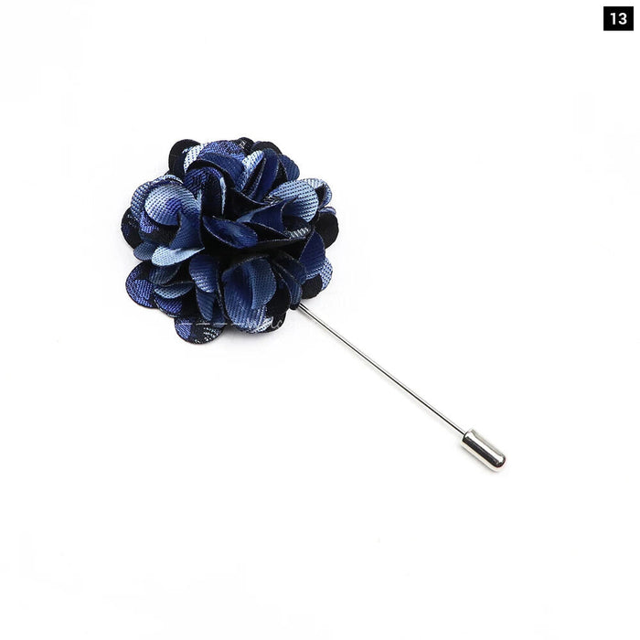 Handmade Romantic Flower Brooch Mens Wedding Suit Accessory