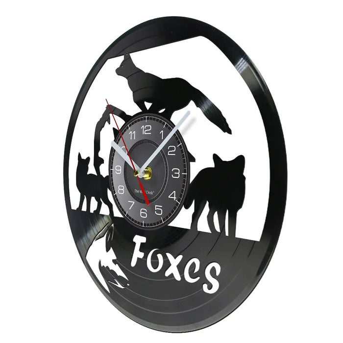 Woodland Animals Vinyl Record Clock