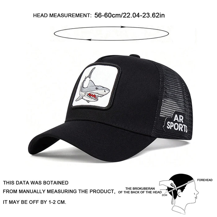 Adjustable Shark Embroidered Baseball Cap / Hat