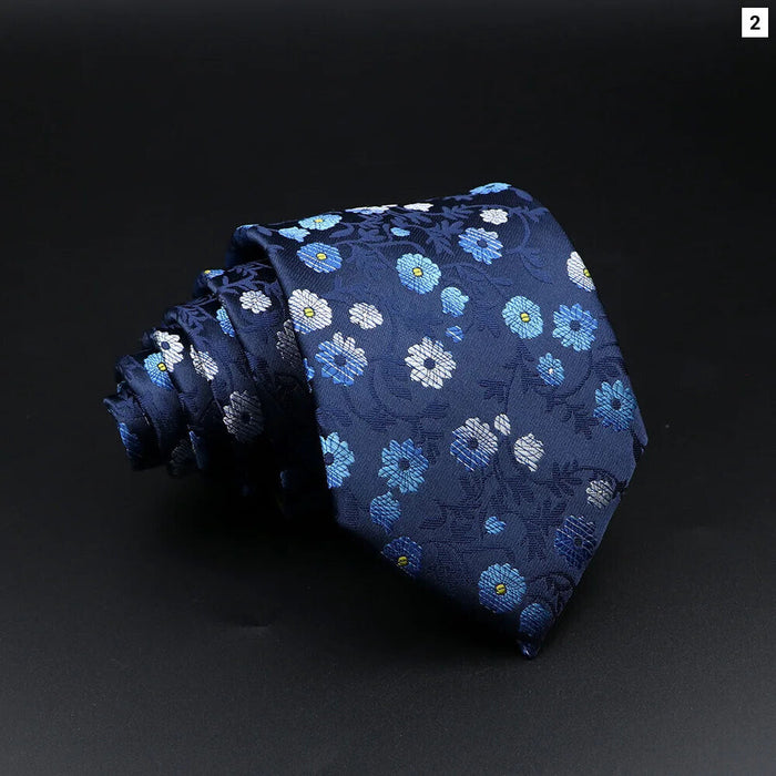 Floral Paisley Mens Tie Red Blue For Weddings And Business