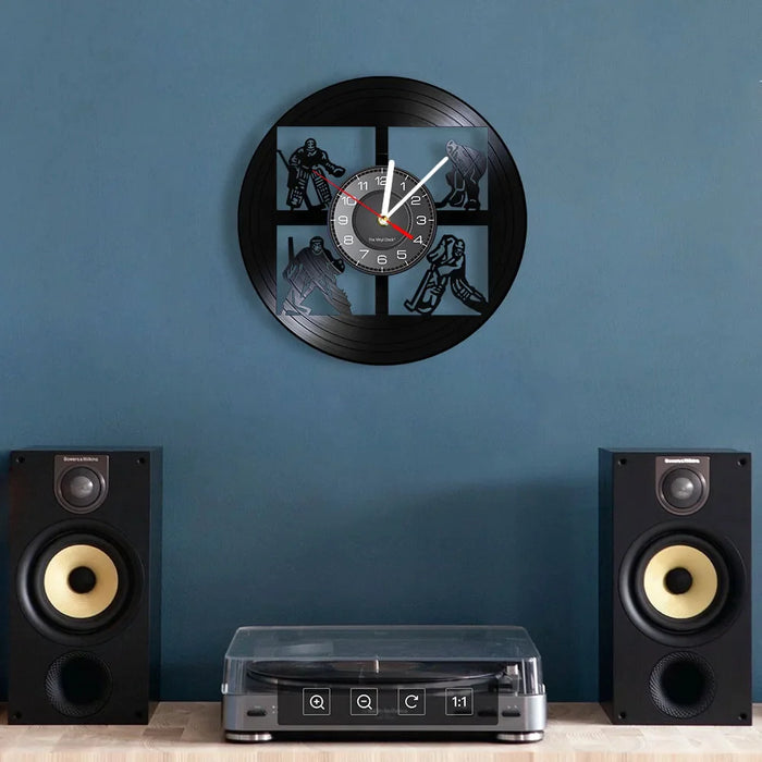 Usa Hockey Vinyl Record Wall Clock