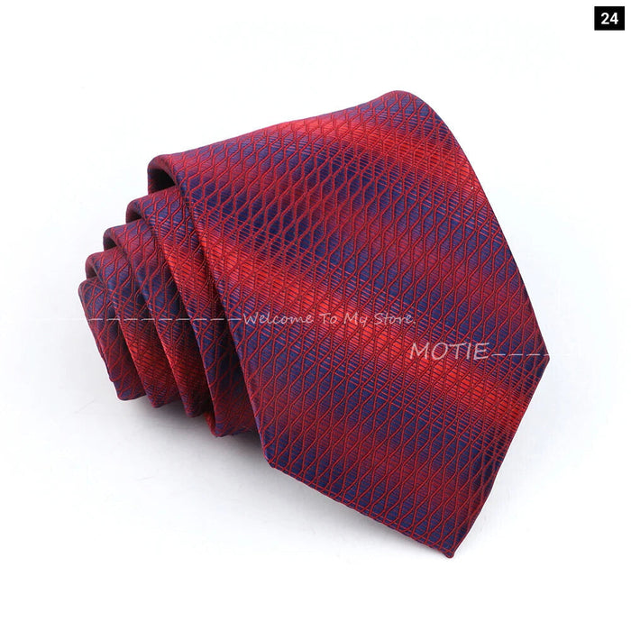 Premium Brown Striped Necktie For Business And Daily Wear