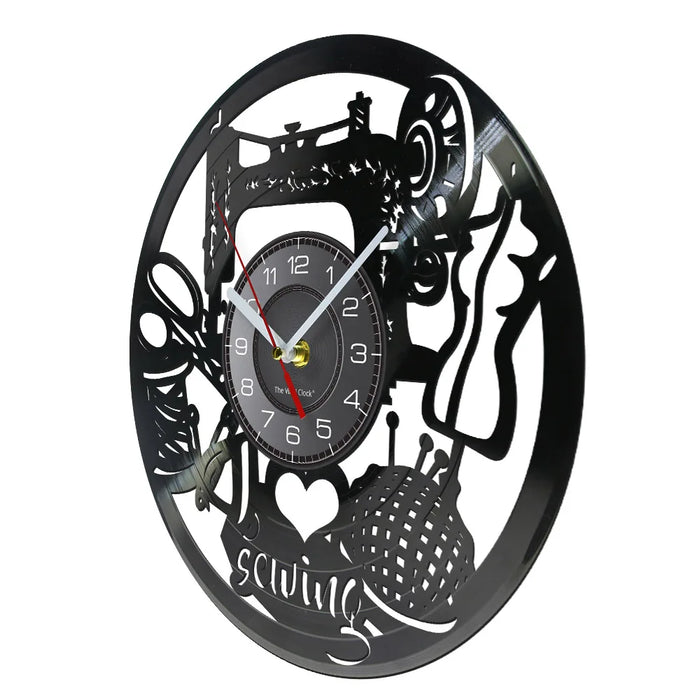 Retro Sewing Machine Wall Clock