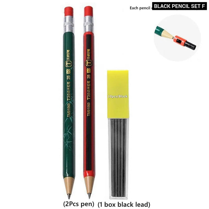 2.0Mm Mechanical Pencil Set With Sharpener And Colour Leads Stationery