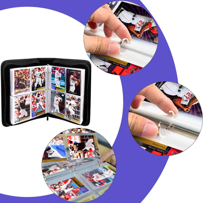 400 Pocket Baseball Card Binder Football Trading Album For Topps Protective Sleeves