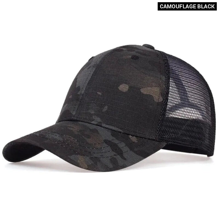 Adjustable Plaid Baseball Cap / Hat For Outdoor Sun Protection