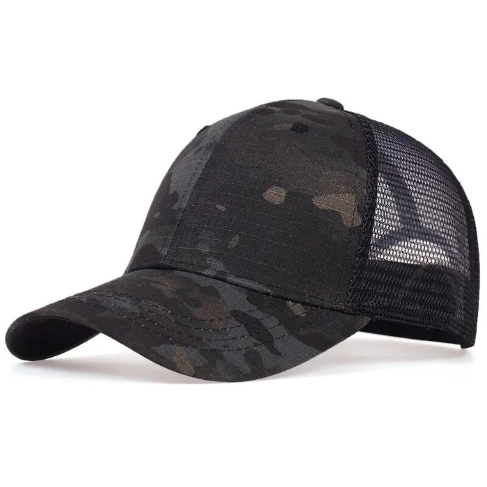 Adjustable Plaid Baseball Cap / Hat For Outdoor Sun Protection