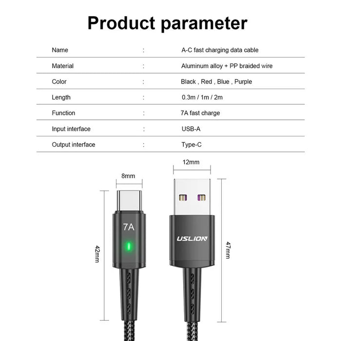 Fast Charging Usb C Cable For Samsung S22 S20 Xiaomi Mi 12