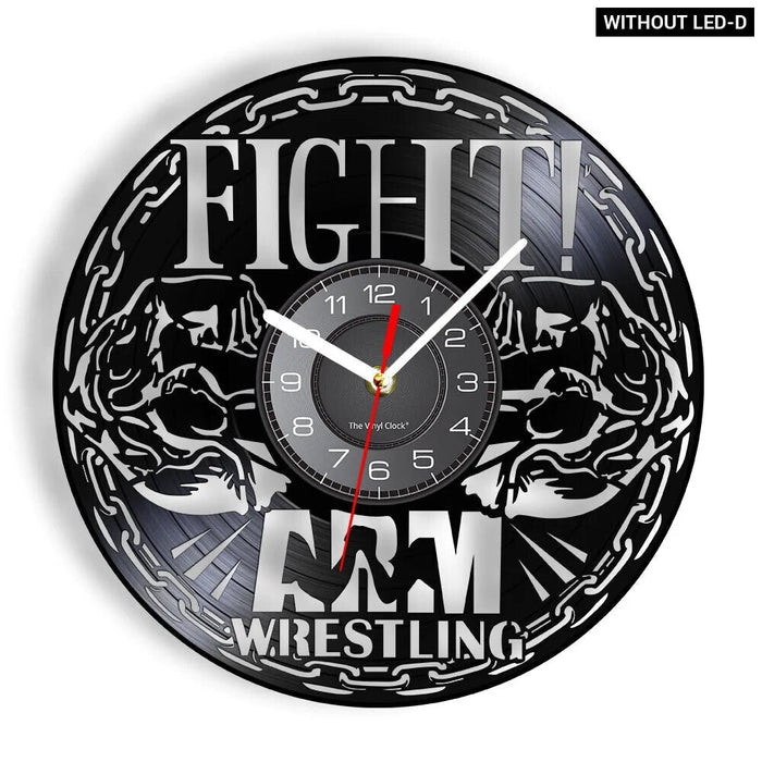 Vinyl Record Wrestling Wall Clock