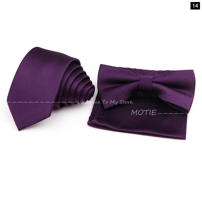 Classic Striped Tie Set For Business And Weddings