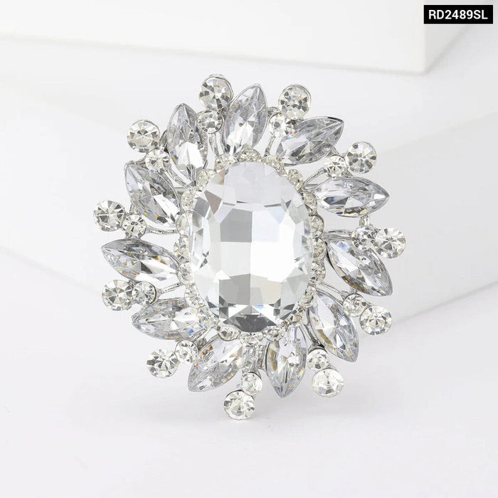 Luxury Women Brooch 10 Colour Crystal Pin For Party Clothing