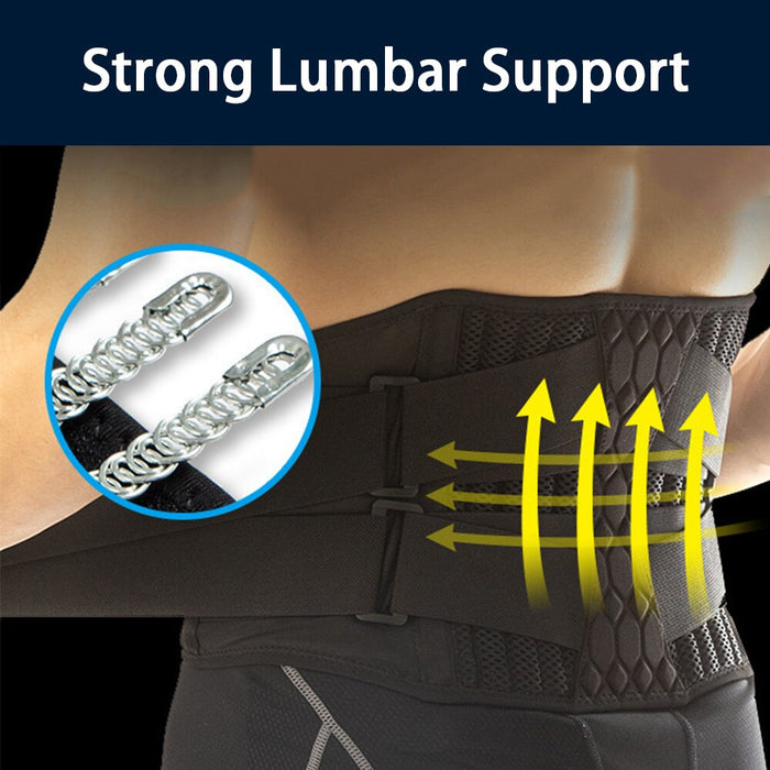 Strong Lower Back Brace Sweat Slim Belt For Sports Pain Relief