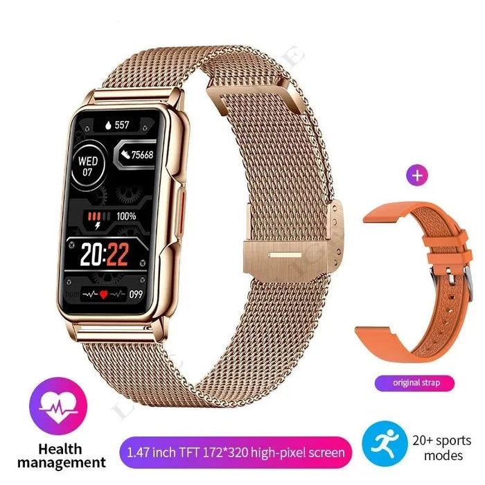 Womens Lige Smart Watch Full Touch Screen Bluetooth Call Ip67 Waterproof Fitness Tracker