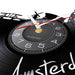 Amsterdam Skyline Vinyl Record Wall Clock