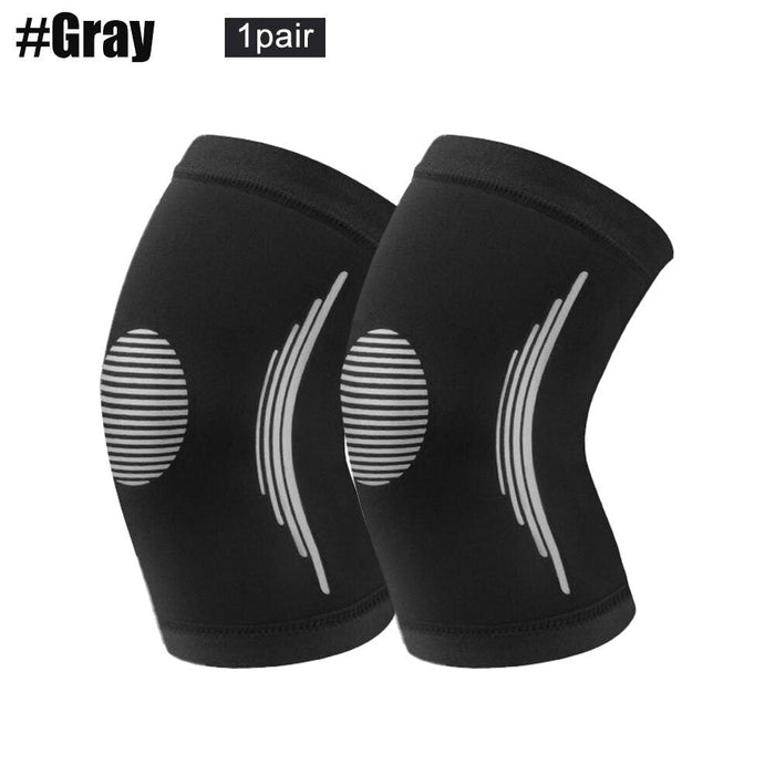 2Pcs Elastic Sports Compression Knee Brace for Running Basketball Weightlifting