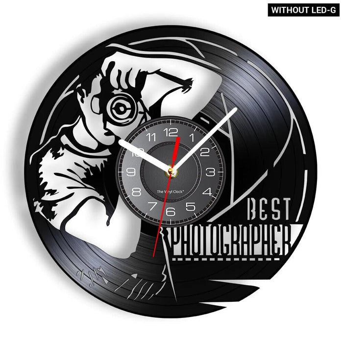 Pographers Vinyl Record Wall Clock