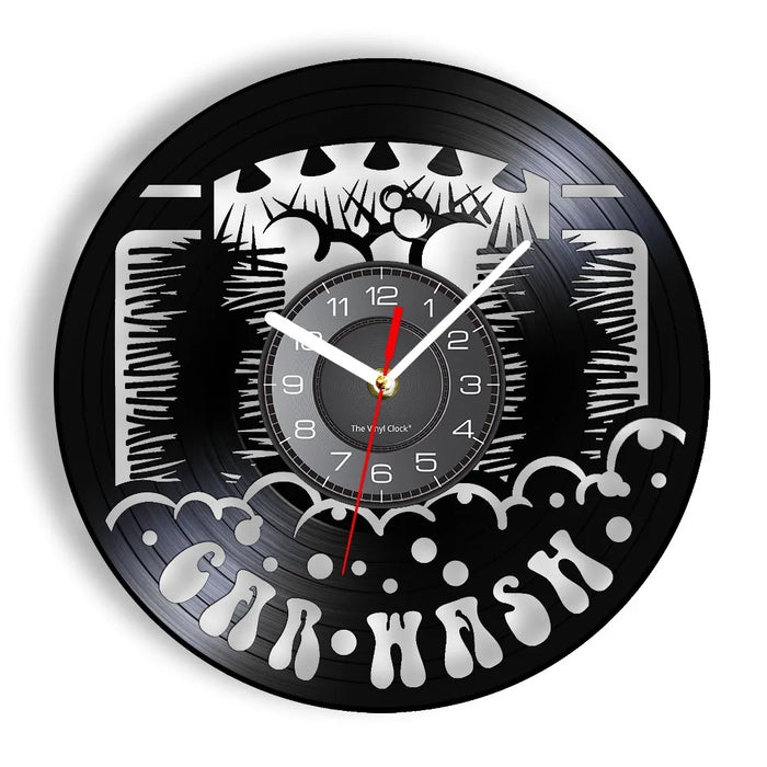 Vinyl Record Car Wash Clock