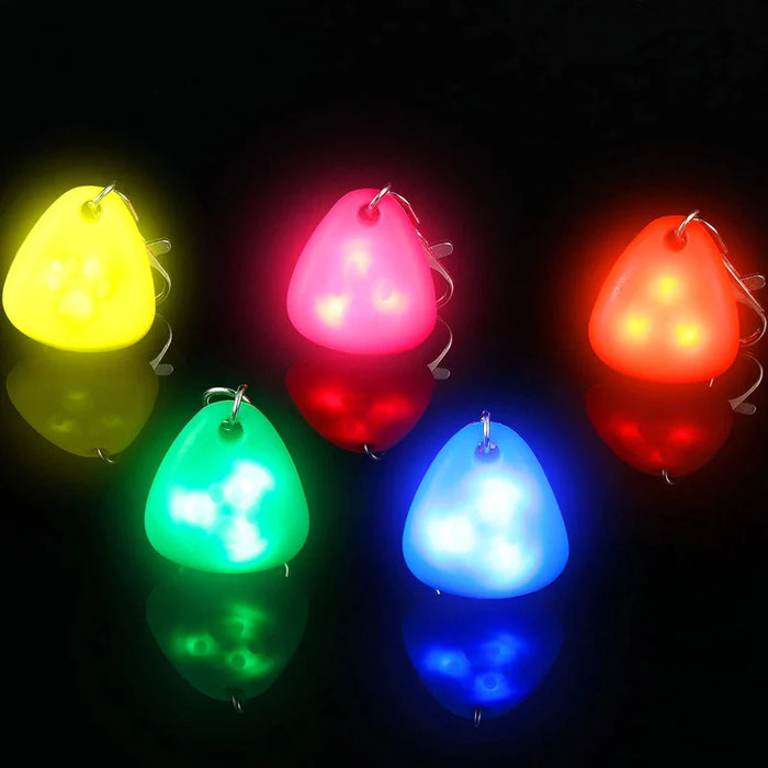 Led Dog Collar Pendant Waterproof 2 Flashing Modes Safety Night Walking Camping Hiking