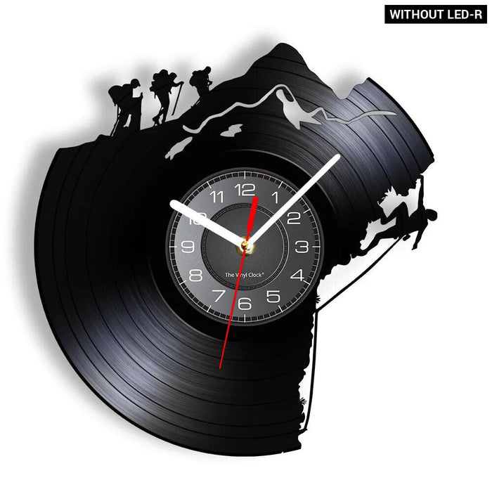 Mountain Climbing Vinyl Record Wall Clock