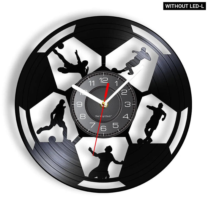 Football Players Vinyl Record Wall Clock