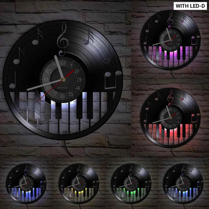 Musical Instrument Vinyl Wall Clock