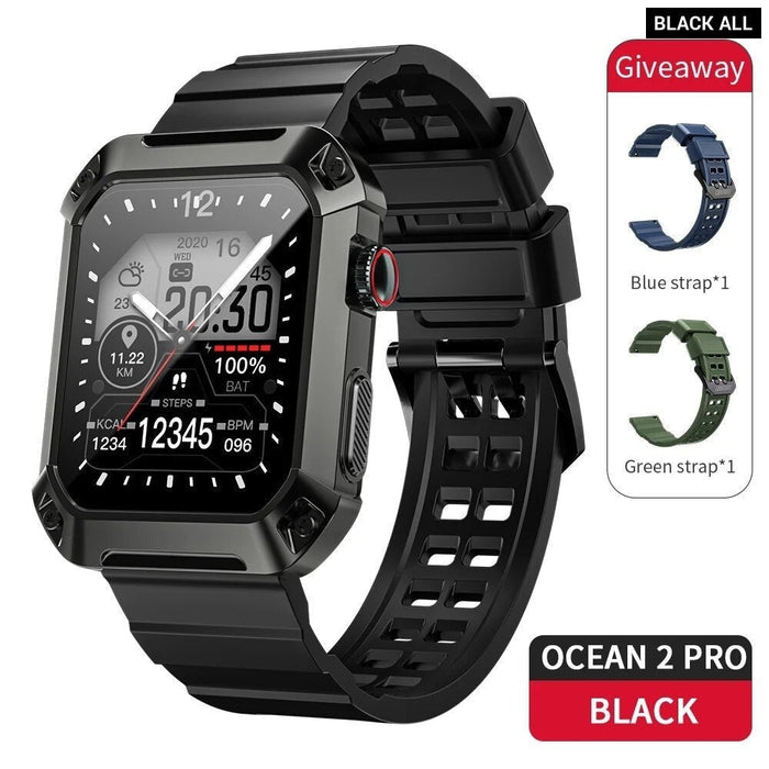 1.85-inch Waterproof Bluetooth Calls Touch Screen Heart Rate Fitness Tracker Smart Watch